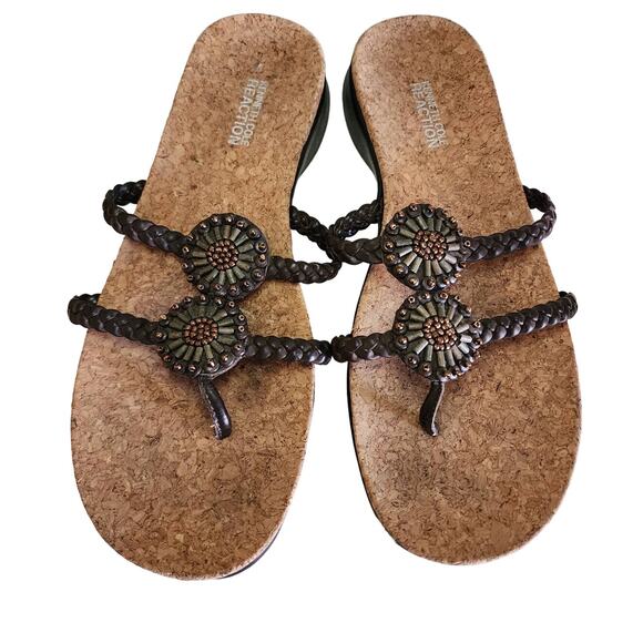 Kenneth Cole Glambitious Beaded Thong Sandal size 9 - Picture 1 of 5